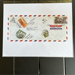 Vintage Airmail Envelope Art Print